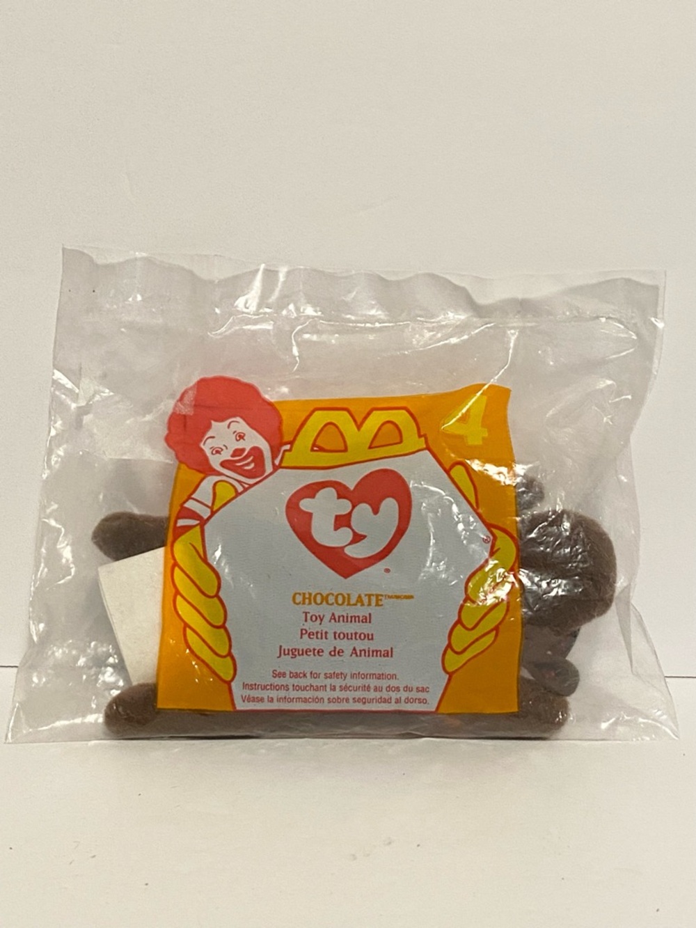 1996 Teenie Beanie Babies McDonalds Happy Meal NIP #4 Chocolate The Moose SEALED